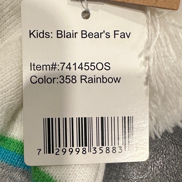 White and Gray Kids Pom-Pom Hat - Picture 3 of 6